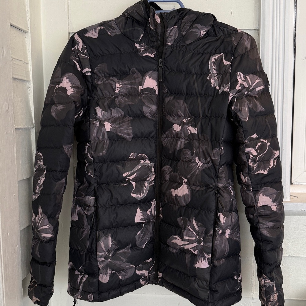 Lole Black and Rose Pink Down Filled Ski Jacket - small